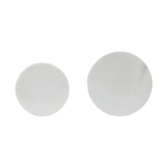 Kirkland's Home Accent & End Tables-Round Marble Nesting 2-Pc. Accent Table Set