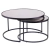 Kirkland's Home Coffee Tables-Round Mirrored Nesting Tables, Set Of 2