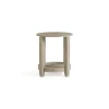 Kirkland's Home Accent & End Tables-Round Oak Wood Accent Table