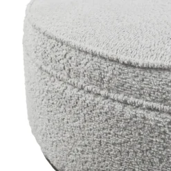 Kirkland's Home Benches & Ottomans-Round Upholstered Ottoman