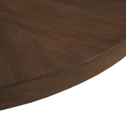 Kirkland's Home Coffee Tables-Round Walnut Wood Starburst Coffee Table