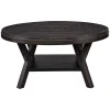 Kirkland's Home Coffee Tables-Round Wood Flared Base Coffee Table