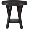 Kirkland's Home Accent & End Tables-Round Wood Flared Base Side Table
