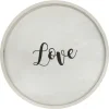 Kirkland's Home Decorative Trays-Round Wood Love Tray