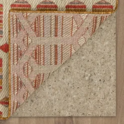 Kirkland's Home Outdoor Rugs-Rust Geo Ikat Outdoor Area Rug, 5X7