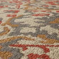 Kirkland's Home Outdoor Rugs-Rust Global Ikat Indoor/Outdoor Area Rug, 5X7