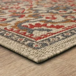 Kirkland's Home Outdoor Rugs-Rust Global Ikat Indoor/Outdoor Area Rug, 5X7