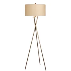 Kirkland's Home Floor Lamps-Rusted Metal Tripod Floor Lamp