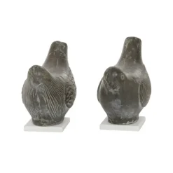 Kirkland's Home Statues & Figurines-Rustic Etched Birds 2-Pc. Figurine Set