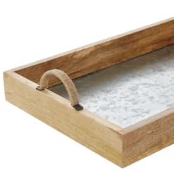 Kirkland's Home Decorative Trays-Rustic Galvanized 3-Pc. Decorative Tray Set