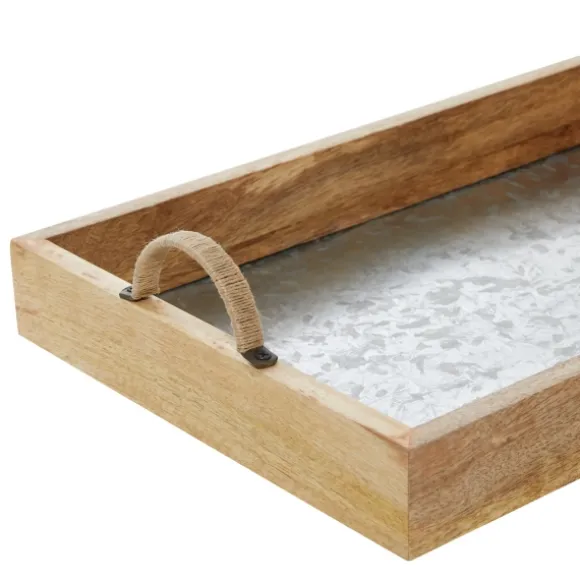 Kirkland's Home Decorative Trays-Rustic Galvanized 3-Pc. Decorative Tray Set