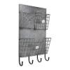 Kirkland's Home Wall Storage-Rustic Gray Metal Wall Organizer