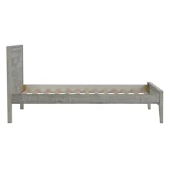 Kirkland's Home Beds & Headboards-Rustic Gray Pine Panel Twin Bed Frame