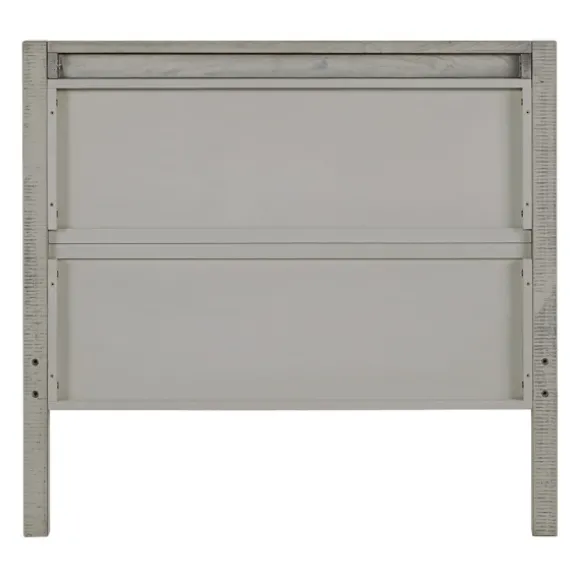 Kirkland's Home Beds & Headboards-Rustic Gray Pine Panel Twin Bed Frame