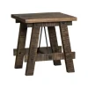 Kirkland's Home Accent & End Tables-Rustic Mango Wood And Iron Side Table