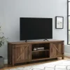 Kirkland's Home Tv Stands & Media Consoles-Rustic Oak Barn Door Tv Stand