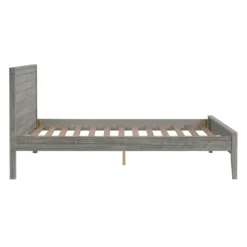 Kirkland's Home Beds & Headboards-Rustic Smoke Wood Panel Full Bed Frame