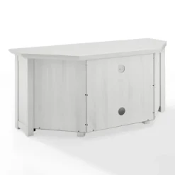 Kirkland's Home Tv Stands & Media Consoles-Rustic White Katy-Corner Tv Stand