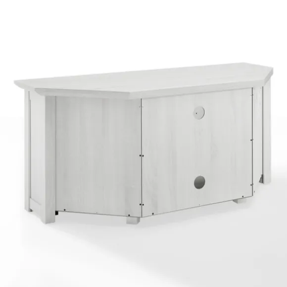 Kirkland's Home Tv Stands & Media Consoles-Rustic White Katy-Corner Tv Stand