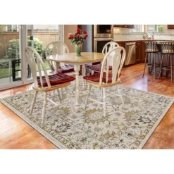 Kirkland's Home Outdoor Rugs-Sand Botanical Hannah Indoor/Outdoor Rug, 7X9