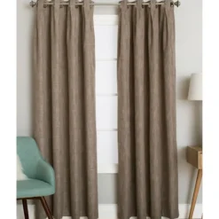 Kirkland's Home Curtains & Drapes-Sand Box Pleated Single Curtain Panel, 84 In.