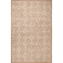 Kirkland's Home Outdoor Rugs-Sand Embellished Scroll Indoor/Outdoor Rug, 4X7