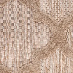 Kirkland's Home Outdoor Rugs-Sandstone Natural Trellis Outdoor Area Rug, 4X6