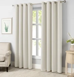 Kirkland's Home Curtains & Drapes-Sandy Beige Blackout Curtain Panel Set, 108 In.