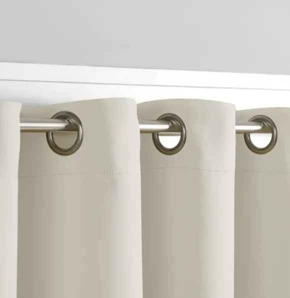 Kirkland's Home Curtains & Drapes-Sandy Beige Blackout Curtain Panel Set, 108 In.