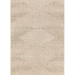 Kirkland's Home Outdoor Rugs-Sandy Diamond Center Indoor/Outdoor Area Rug, 8X10