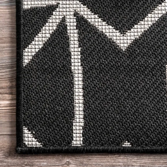 Kirkland's Home Outdoor Rugs-Sanford Gray Geometric Shapes Outdoor Rug, 5X8