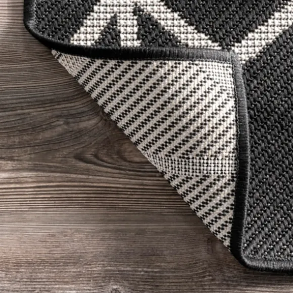 Kirkland's Home Outdoor Rugs-Sanford Gray Geometric Shapes Outdoor Rug, 5X8