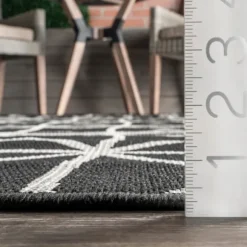 Kirkland's Home Outdoor Rugs-Sanford Gray Geometric Shapes Outdoor Rug, 5X8