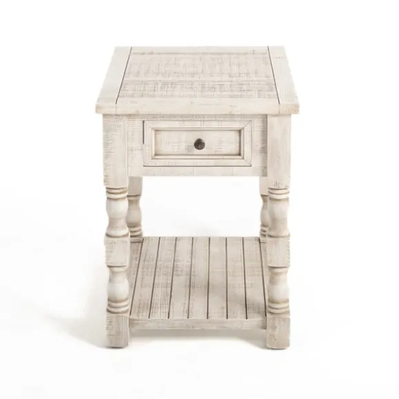 Kirkland's Home Accent & End Tables-Savannah Cream Distressed Side Table