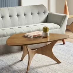 Kirkland's Home Coffee Tables-Savannah Wooden Triangle Coffee Table