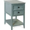 Kirkland's Home Accent & End Tables-Seafoam Slim Side Table With Shelf