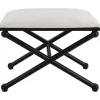 Kirkland's Home Benches & Ottomans-Seat And Black Metal Ottoman