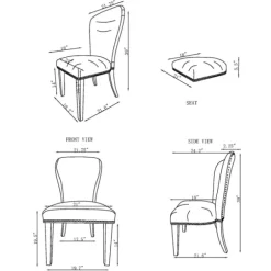 Kirkland's Home Dining Chairs-Sevana Faux Leather Dining Chairs, Set Of 2