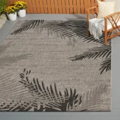 Kirkland's Home Outdoor Rugs-Shaded Palms Captiva Outdoor Area Rug, 7X9