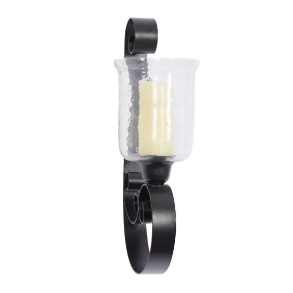 Kirkland's Home Sconces-Shayne Black Iron Scroll Sconce
