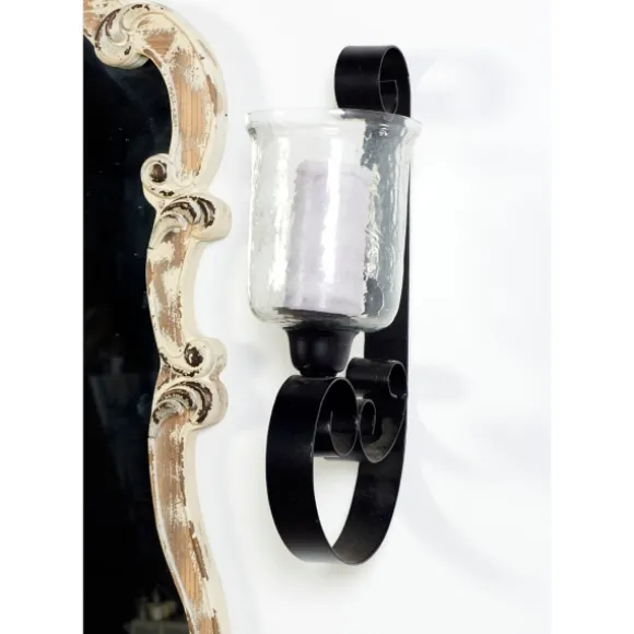 Kirkland's Home Sconces-Shayne Black Iron Scroll Sconce