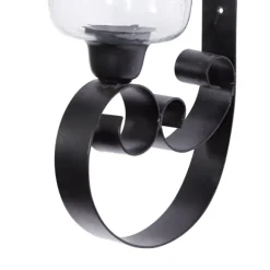 Kirkland's Home Sconces-Shayne Black Iron Scroll Sconce