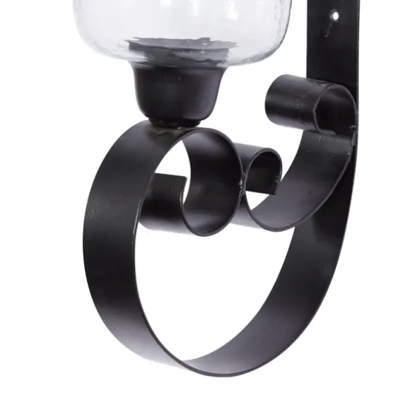 Kirkland's Home Sconces-Shayne Black Iron Scroll Sconce