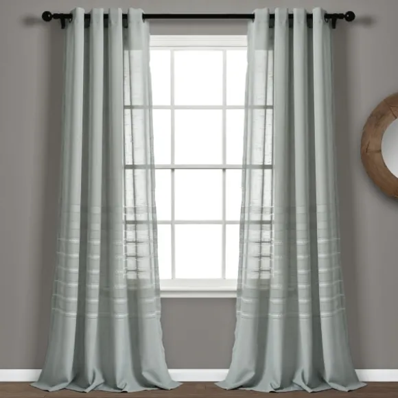 Kirkland's Home Curtains & Drapes-Sheer Birdie Curtain Panel Set, 84 In.