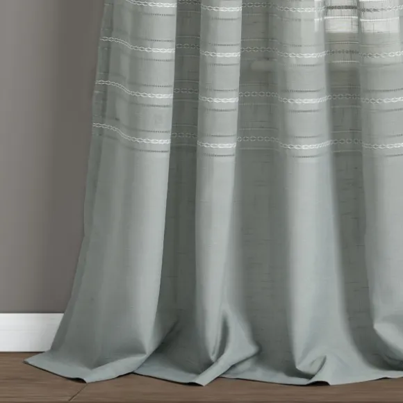 Kirkland's Home Curtains & Drapes-Sheer Birdie Curtain Panel Set, 84 In.