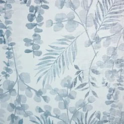 Kirkland's Home Curtains & Drapes-Sheer Blue Botanical Curtain Panel Set, 95 In.
