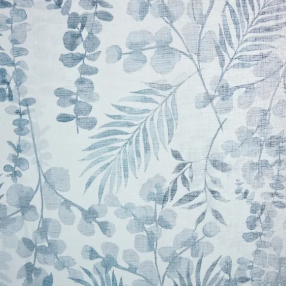 Kirkland's Home Curtains & Drapes-Sheer Blue Botanical Curtain Panel Set, 95 In.