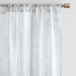 Kirkland's Home Curtains & Drapes-Sheer Botanical Curtain Panel Set, 84 In.
