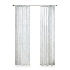 Kirkland's Home Curtains & Drapes-Sheer Botanical Curtain Panel Set, 95 In.