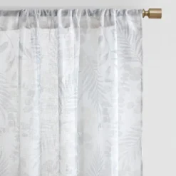 Kirkland's Home Curtains & Drapes-Sheer Botanical Curtain Panel Set, 95 In.